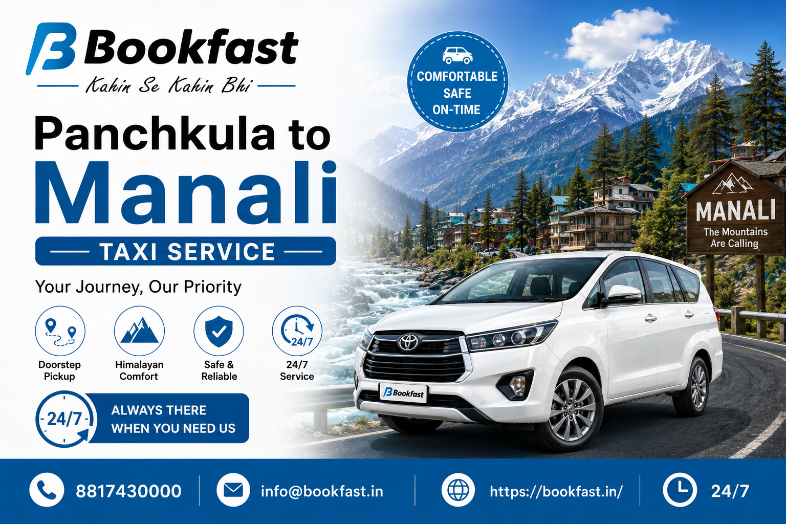 Panchkula to Manali Taxi Service – Safe and Comfortable Travel with Bookfast