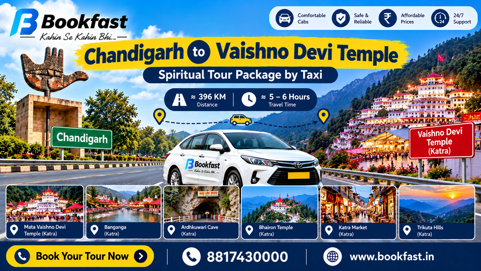 Chandigarh To Vaishno Devi Temple